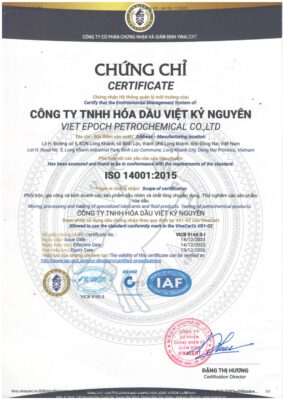 CHỨNG NHẬN HỆ THỐNG QUẢN LÝ MÔI TRƯỜNG (ISO 14001:2015)